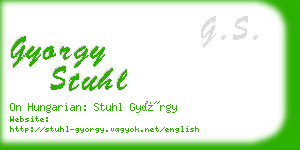 gyorgy stuhl business card